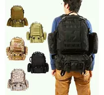 Mochila Táctica Camuflaje Militar Trekking 50l   D S