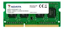 Memoria Sodimm Ddr3 4gb Ddr3-l 1600mhz Adata Adds1600w4g11