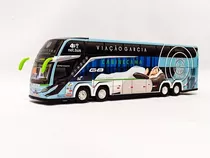 Miniatura Ônibus Viação Garcia G8 Dd 4 Eixos 30 Centímetros