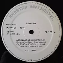 Dominó As Palavras Sem Angélica 1988 Single Raríssimo!