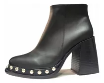 Botas Mujer Negro Taco Alto Plataforma Con Tachas Art. Khloe