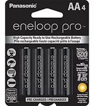 Pila Recargable Aa Panasonic Eneloop Pro Bk-3hcca Cilíndrica - Pack De 4 Unidades