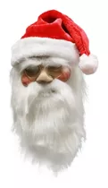 Mascara De Latex Papá Noel / Santa Claus Con Anteojos Color Piel