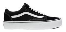 Zapatillas Vans Old Skool Negro Blanco Plataforma Original