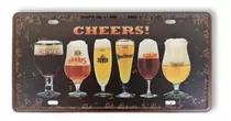  Chapas Matricula Vintage Cerveza Beer Barbacoa Bar Deco