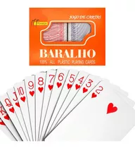 Kit 2 Jogo De Baralho Azul E Vermelho Dois Jogos Poker Truco