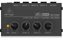 Behringer Micromix Mx400 Mezcladora Compacta De 4 Canales