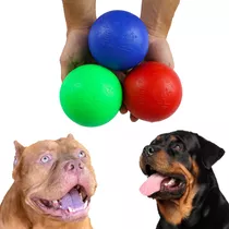 Brinquedo Para Cachorro Pet Bola 100mm Raças Grandes 3 Unid Cor Bola Cachorro Azul,/verde,/vermelho