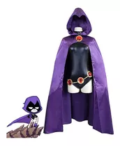 Traje De Cosplay De Halloween Raven Para Crianças E Adultos