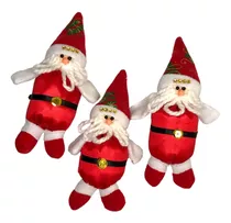 Adorno Mini Papa Noel Para Arbol Decoración Navidad 21cm