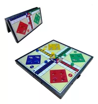 Juego De Ludo Parchís Imantado Tablero Plegable 30.5x30.5cm