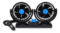 Ventilador Doble Para Auto Con Conexión 12v Rotacion 360º ®