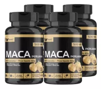 4x Maca Peruana Pura Original 120 Cáps Vitaminas E Minerais 