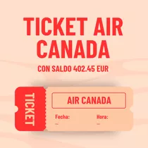 Ticket De Avión - Air Canadá Con Saldo De 402.45