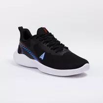 Zapatillas Atletix Running Light 10k Negro Con Azul Hombre