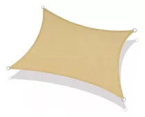 Malla Sombreadora Toldo Vela Rectangular 6x4 Hdpe Beige