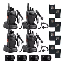 Kit X 4 Handy Baofeng Bf-999s Bateria Recargable 4 Aparatos Color Negro