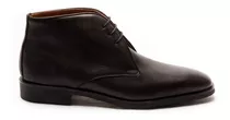 Bota Hombre Cuero  Cordones Encerados Suela De Goma Formal.