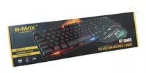 Kit Gamer Teclado Semi Mecânico E Mouse Computador Led Rgb Cor Do Teclado Preto