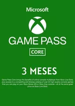 Xbox Game Pass Core 3 Meses [  Codigo Digital México ]