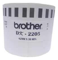 10 Rollos Etiquetas Brother Dk2205 Ql700 62mm 30 Mts