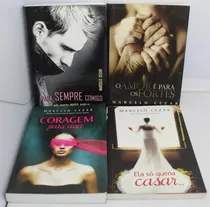  Coleção Marcelo Cezar 4 Livros Ela Só Queria Casar + O Amor É Para Os Fortes + Coragem Para Viver + Para Sempre Comigo