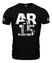 Remera Camiseta Estampada Manga Corta Hombre Fusil Ar15