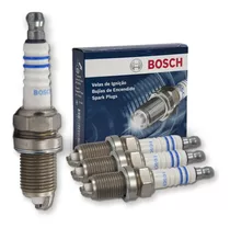 Kit Jogo 4 Velas Siena G3 1.4 8v Fire 2007 2008 Flex Bosch