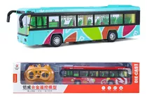 Lzl Ônibus Controle Remoto Miniatura Metal Carro Com Luzes