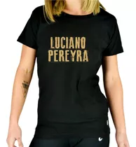 Remera Mujer Negra Personalizada Luciano Pereyra