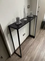 Mesa De Arrimo Minimalista Metalica Fierro