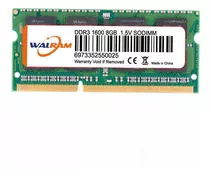 Memória Ram Para Notebook Ddr3 8gb 1600 Mhz Walram