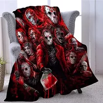 Cobija Manta Suave Terror Forro Polar De Jason Voorhes Sofa