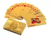 Baralho Prata Dourado Folheado 24k Poker Truco 100 Dolares