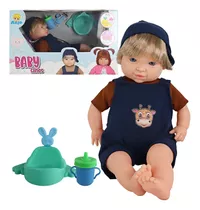 Boneco Faz Xixi Com Pinico Mamadeira Infantil Criança Bebe