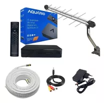 Kit Tv Digital Conversor Full Hd + Antena Log16 + Cabo 15 Mt