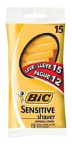 Aparelho  De Barbear Bic® Sensitive Shaver Leve 15 Pague 12