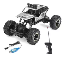 Carrinho Rock Crawler Metal 4x4 Rc  Buggy Truck/ Prata