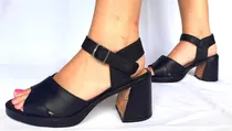 Sam123 Sandalias Unicas Cuero Talles Grandes 7600 Negra