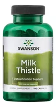 Swanson Milk Thistle Silimarina, Cardo Mariano 500mg 100 Caps Protector Hepatico 