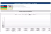 Planilha Excel Acompanhamento De Perda De Peso C/ Gráfico