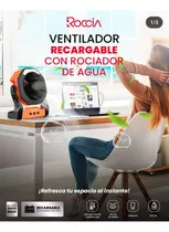 Ventilador Recargable 8  Con Rociador Bateria 10000mah