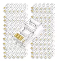 250x Conector Rj45 Cat6 Macho Tomada De Rede Lan Internet Nf