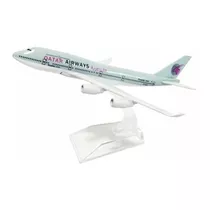 Miniatura Avião Qatar Boeing Airbus Modelos Coleção Metal