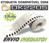 Etiqueta Para Brother Dk-2205 Contínuo 62mm X30m Ql700 Ql570