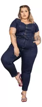Macacão Longo Feminino Plus Size Sol Jeans