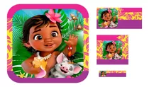 Etiqueta Escolar Baby Moana Kit Imprimible No Físico