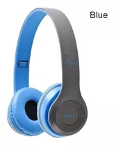 Headphone Bluetooth Com Microfone Áudio Potente Celular Pc Cor Azul