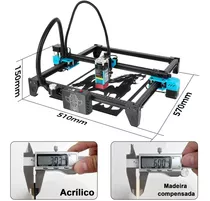 Impressora A Gravador Corte Laser 40w Área 30x30cm Wifi Nova Cor Preto/azul 110v/220v