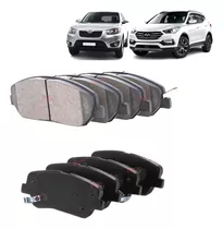 Pastillas Delanteras + Traseras Para Hyundai Santa Fe 10-18